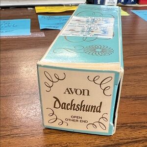 Vintage Avon Light Blue Dachshund Purfume
